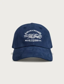 Lucky Brand lucky blue jeans co. emb dad hat dark blue*MEN|WOMEN Hats