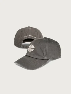 Lucky Brand lucky clover baseball hat open grey*MEN Hats