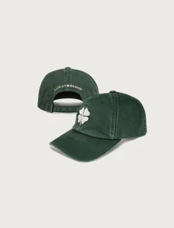 Lucky Brand lucky clover baseball hat pine green*MEN Hats