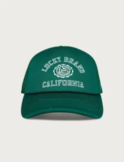 Lucky Brand lucky collegiate trucker hat dark green*MEN|WOMEN Hats