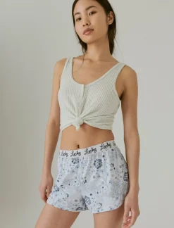 Lucky Brand lucky cozy sleep short set multi*WOMEN Intimates & Sleepwear