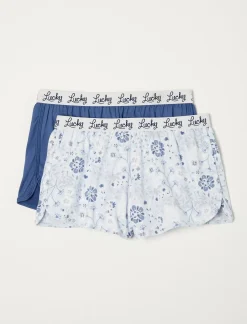Lucky Brand lucky cozy sleep short set multi*WOMEN Intimates & Sleepwear