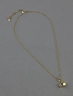Lucky Brand lucky dice pendant gold*WOMEN Jewelry
