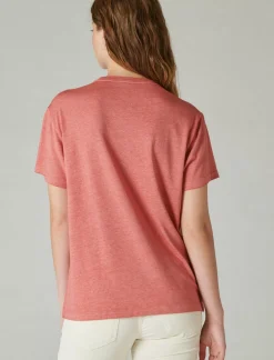 Lucky Brand lucky heart boyfriend tee baked apple*WOMEN Graphic Tees