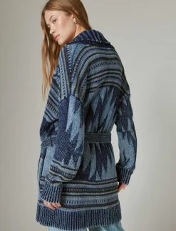 Lucky Brand lucky heritage cardigan denim combo*WOMEN Sweaters & Sweatshirts