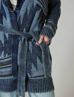 Lucky Brand lucky heritage cardigan denim combo*WOMEN Sweaters & Sweatshirts