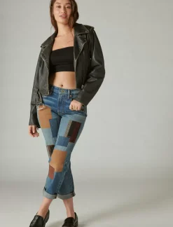 Lucky Brand lucky legend mid rise boy high bluff patchwork*WOMEN|JEANS Jeans|Boyfriend