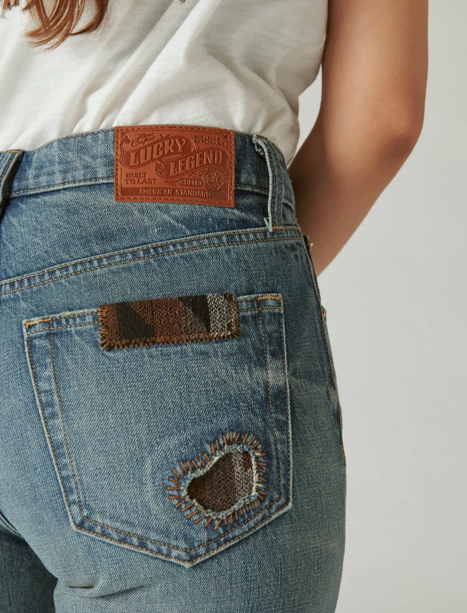 Lucky Brand lucky legend mid rise boy high bluff patchwork*WOMEN|JEANS Jeans|Boyfriend