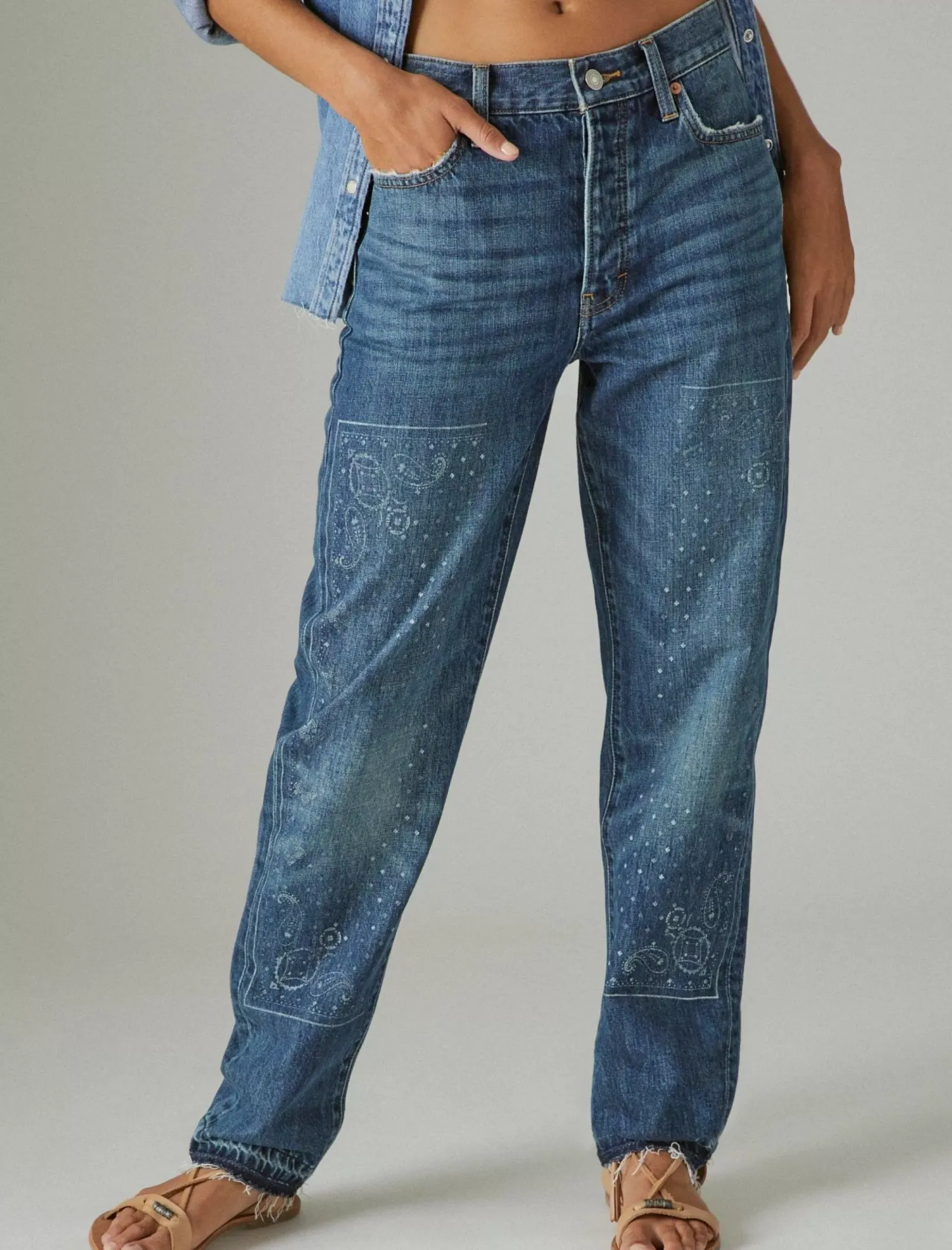Lucky Brand lucky legend paisley high rise drew mom aries*WOMEN|JEANS Jeans|Mom