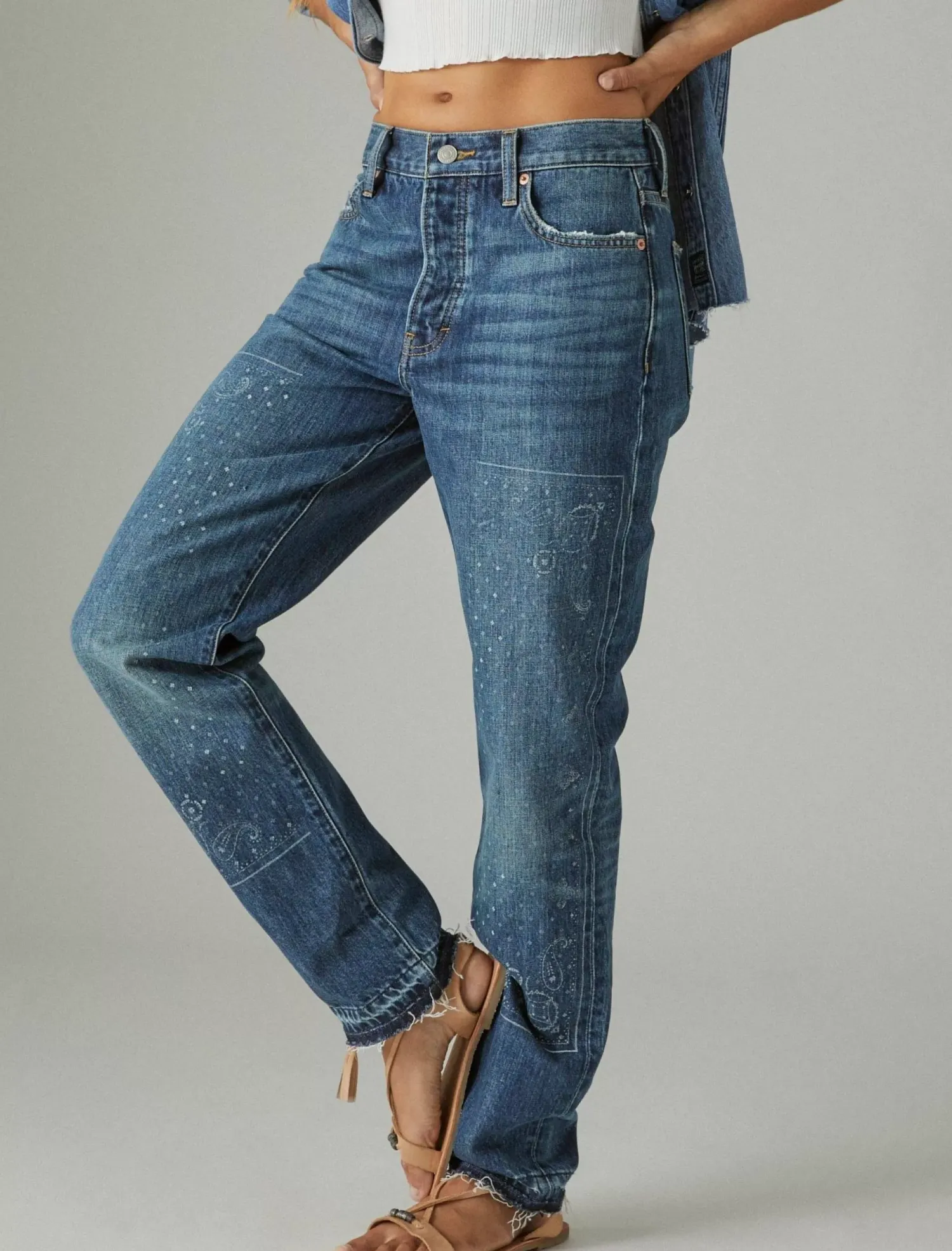 Lucky Brand lucky legend paisley high rise drew mom aries*WOMEN|JEANS Jeans|Mom