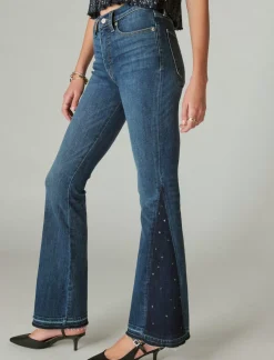 Lucky Brand lucky legend studded high rise stevie flare gypsy*WOMEN|JEANS Jeans|Flare