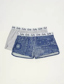Lucky Brand lucky logo short 2 pack open overflow*WOMEN Intimates & Sleepwear