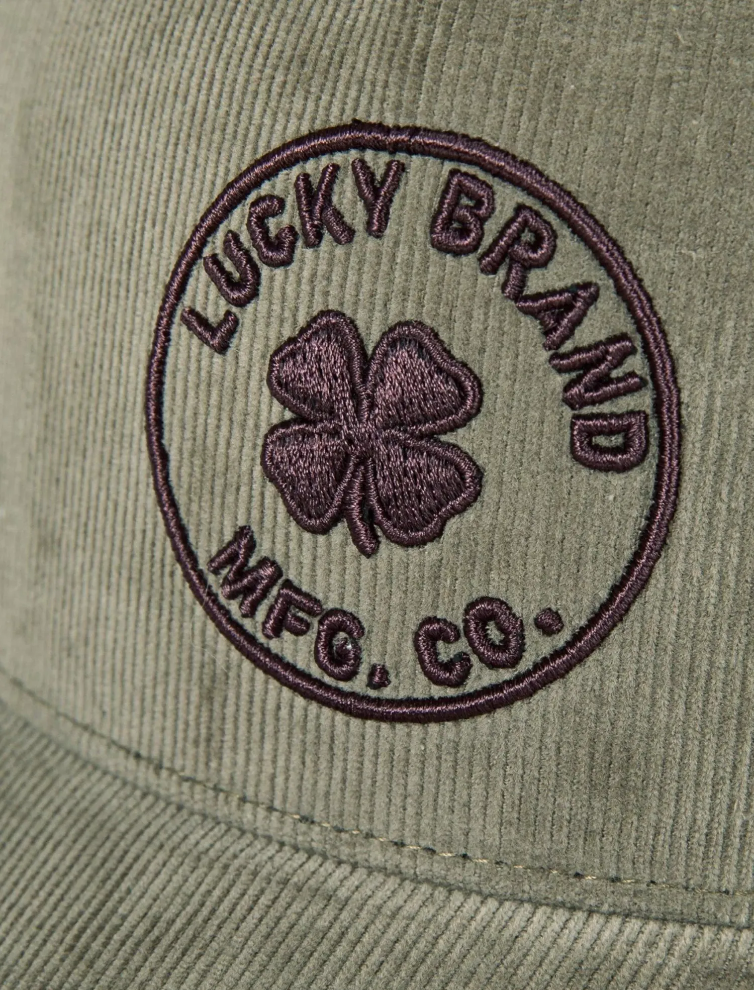Lucky Brand lucky mfg co. emb. cord hat bright green*MEN|WOMEN Hats