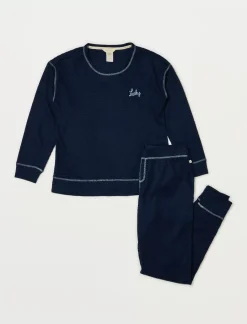 Lucky Brand lucky script cozy sleep set dark blue*WOMEN Intimates & Sleepwear