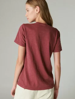 Lucky Brand lucky specialists classic crew tawny port*WOMEN Graphic Tees
