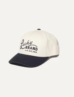 Lucky Brand lucky vintage two tone embroidered baseball cap black*WOMEN|MEN Hats