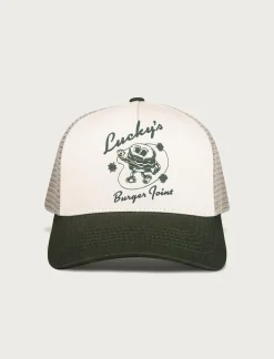 Lucky Brand luckys burger joint trucker light green*MEN|WOMEN Hats