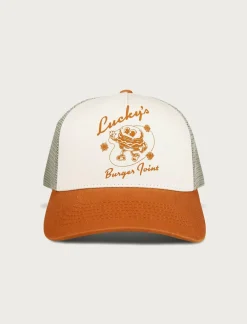 Lucky Brand luckys burger joint trucker medium beige*MEN|WOMEN Hats