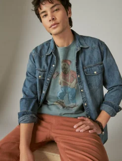 Lucky Brand lumbear jack tee lead*MEN Graphic Tees