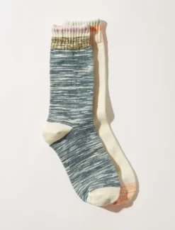Lucky Brand marbled striped boot sock multi*WOMEN Socks