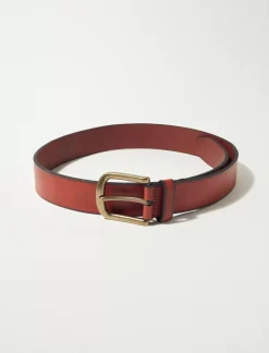 Lucky Brand men's burnished leather belt medium brown*MEN Belts