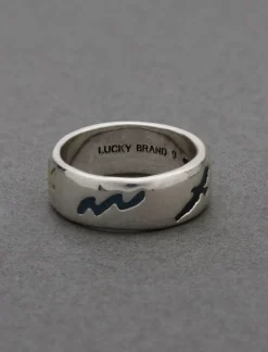 Lucky Brand mens detail ring silver*MEN Jewelry