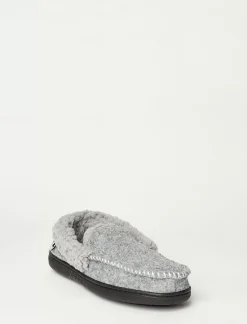 Lucky Brand men's faux wool sherpa lined slipper charcoal*MEN Shoes