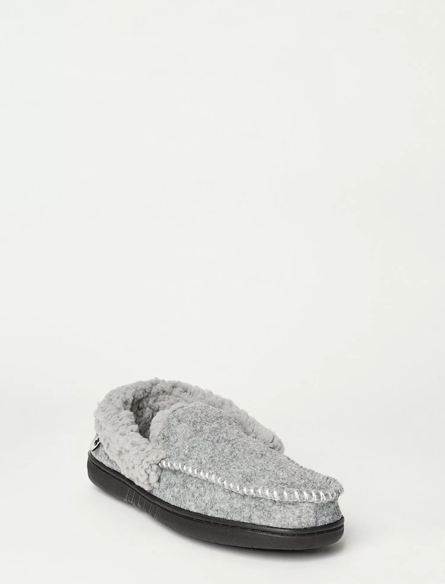 Lucky Brand men's faux wool sherpa lined slipper charcoal*MEN Shoes