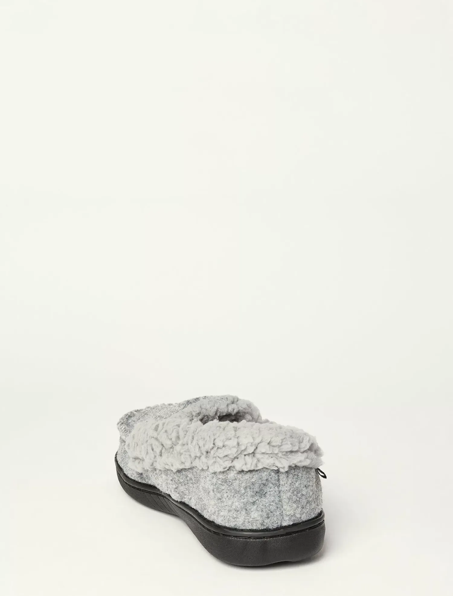 Lucky Brand men's faux wool sherpa lined slipper charcoal*MEN Shoes