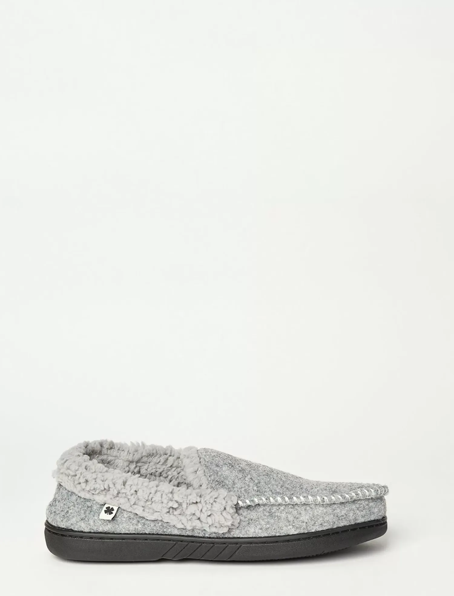 Lucky Brand men's faux wool sherpa lined slipper charcoal*MEN Shoes
