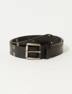 Lucky Brand men's grommet and embossed belt grey*MEN Belts