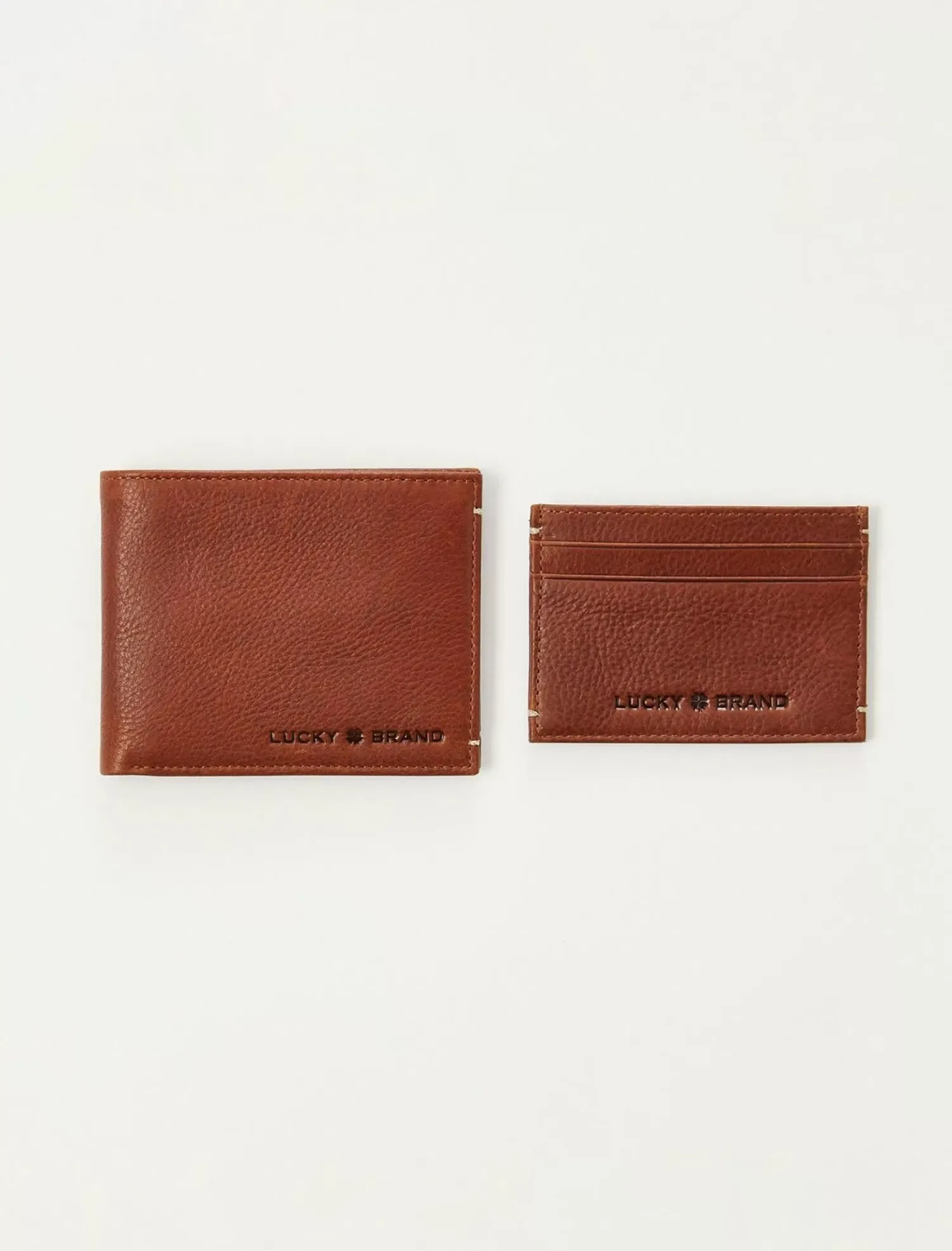 Lucky Brand men's leather wallet and cardholder giftset dark brown*MEN Bags & Wallets