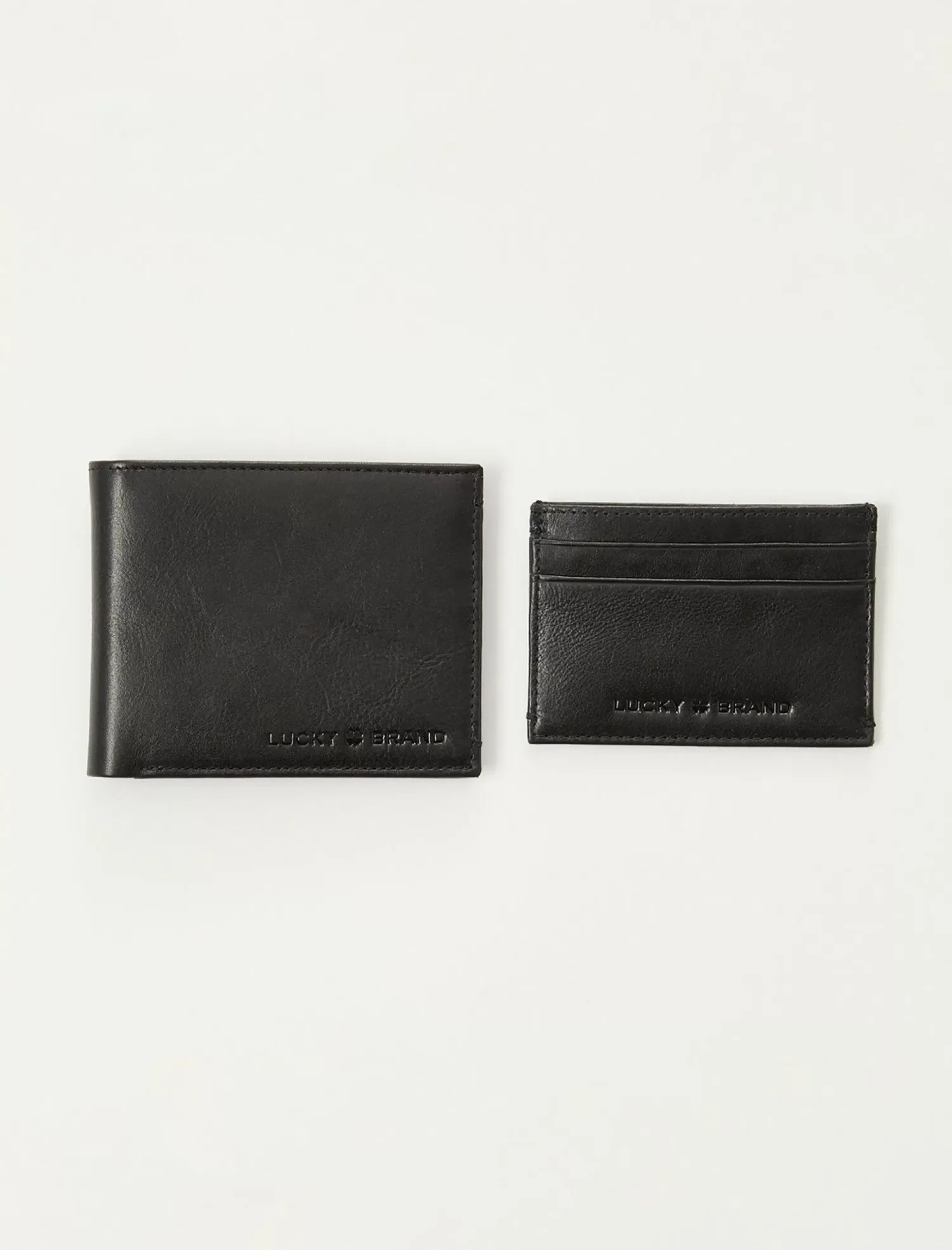 Lucky Brand men's leather wallet and cardholder giftset black*MEN Bags & Wallets