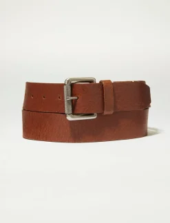 Lucky Brand mens novelty stitch belt medium brown*MEN Belts