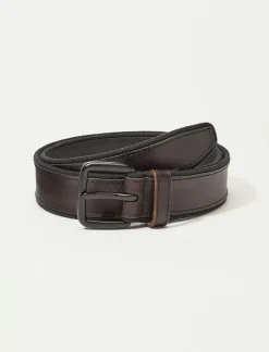 Lucky Brand men's stitch detail belt black*MEN Belts