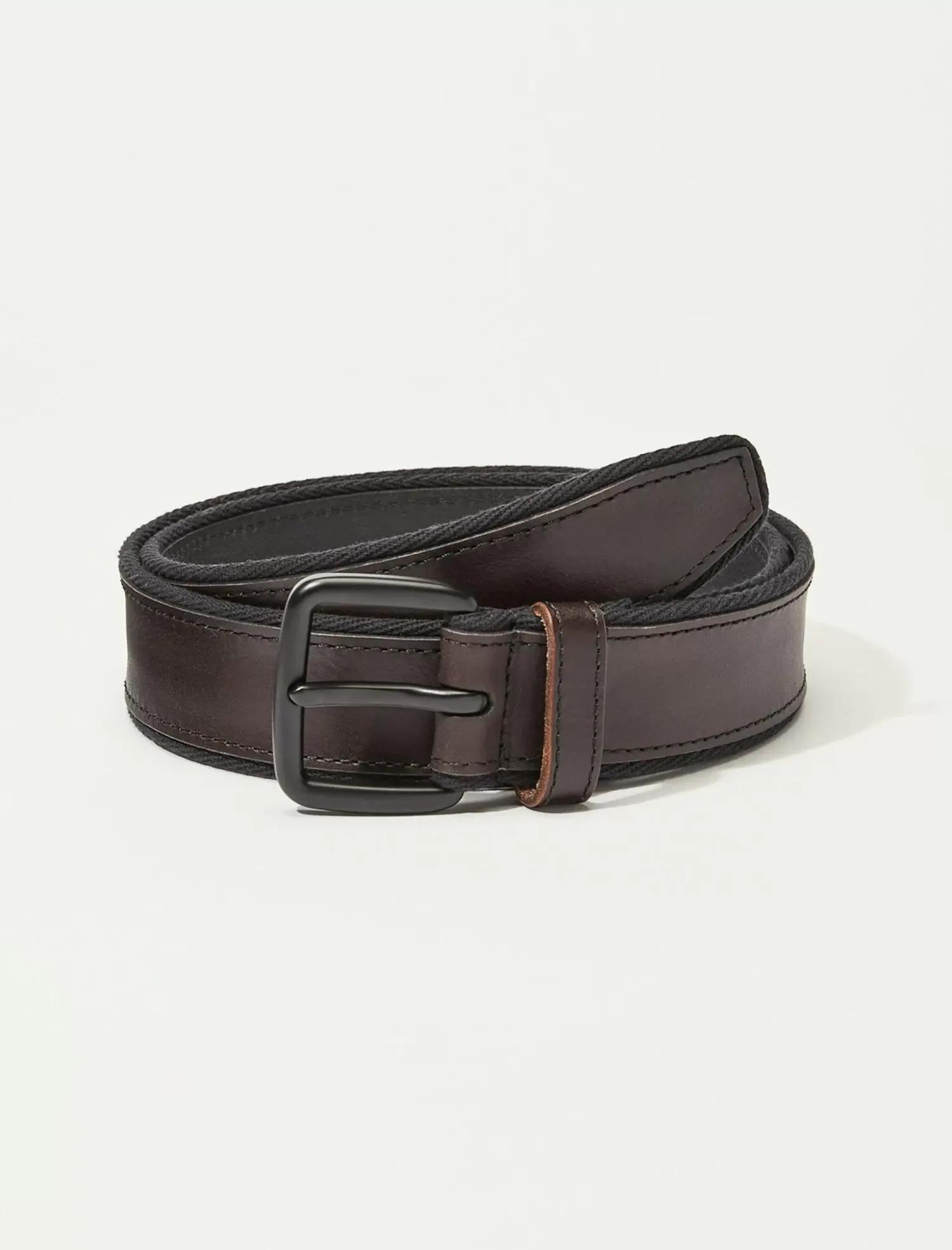 Lucky Brand men's stitch detail belt black*MEN Belts