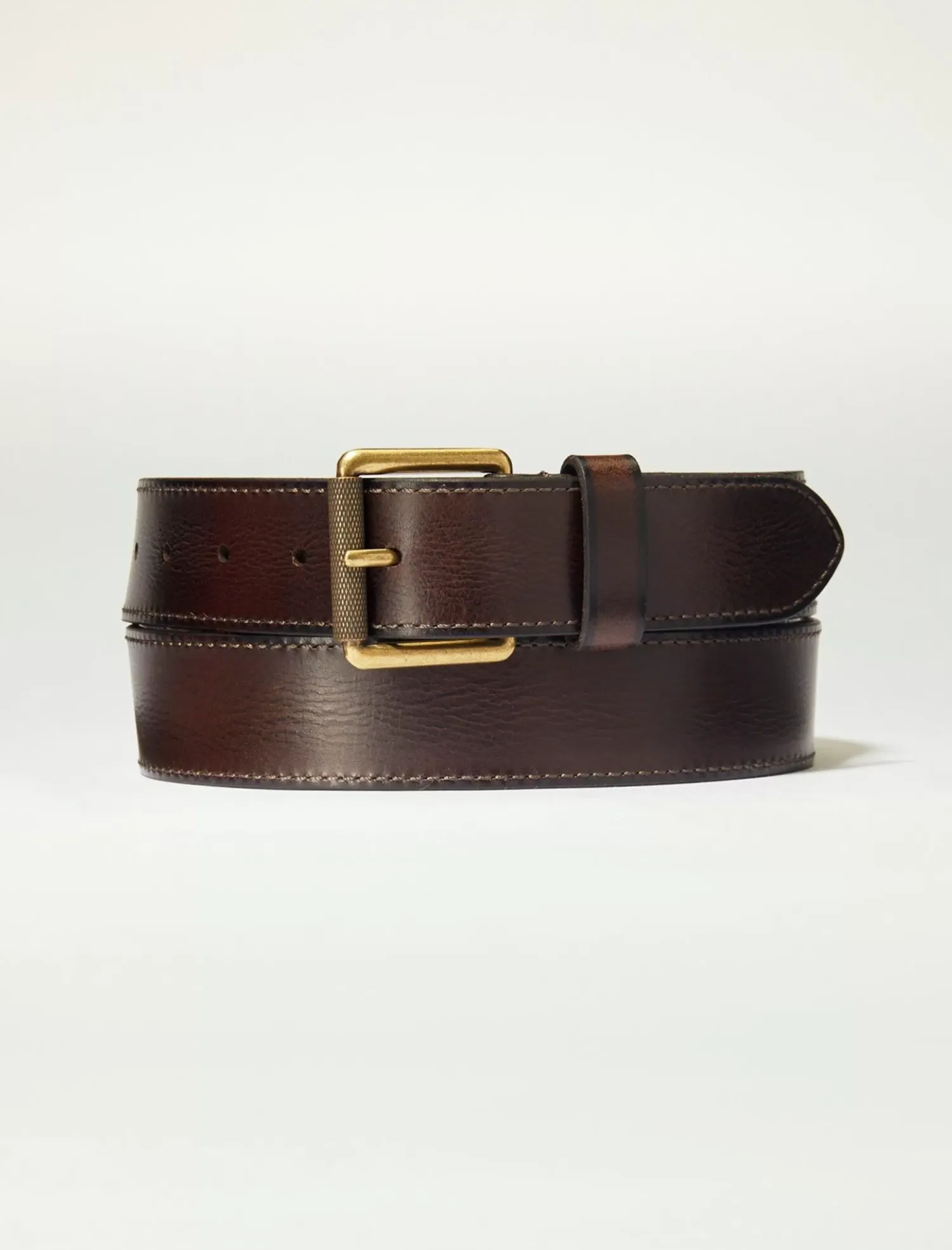 Lucky Brand mens washed leather belt dark brown*MEN Belts