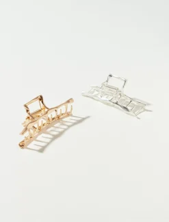 Lucky Brand metal claw set multi*WOMEN Hair Accessories