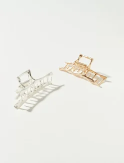 Lucky Brand metal claw set multi*WOMEN Hair Accessories