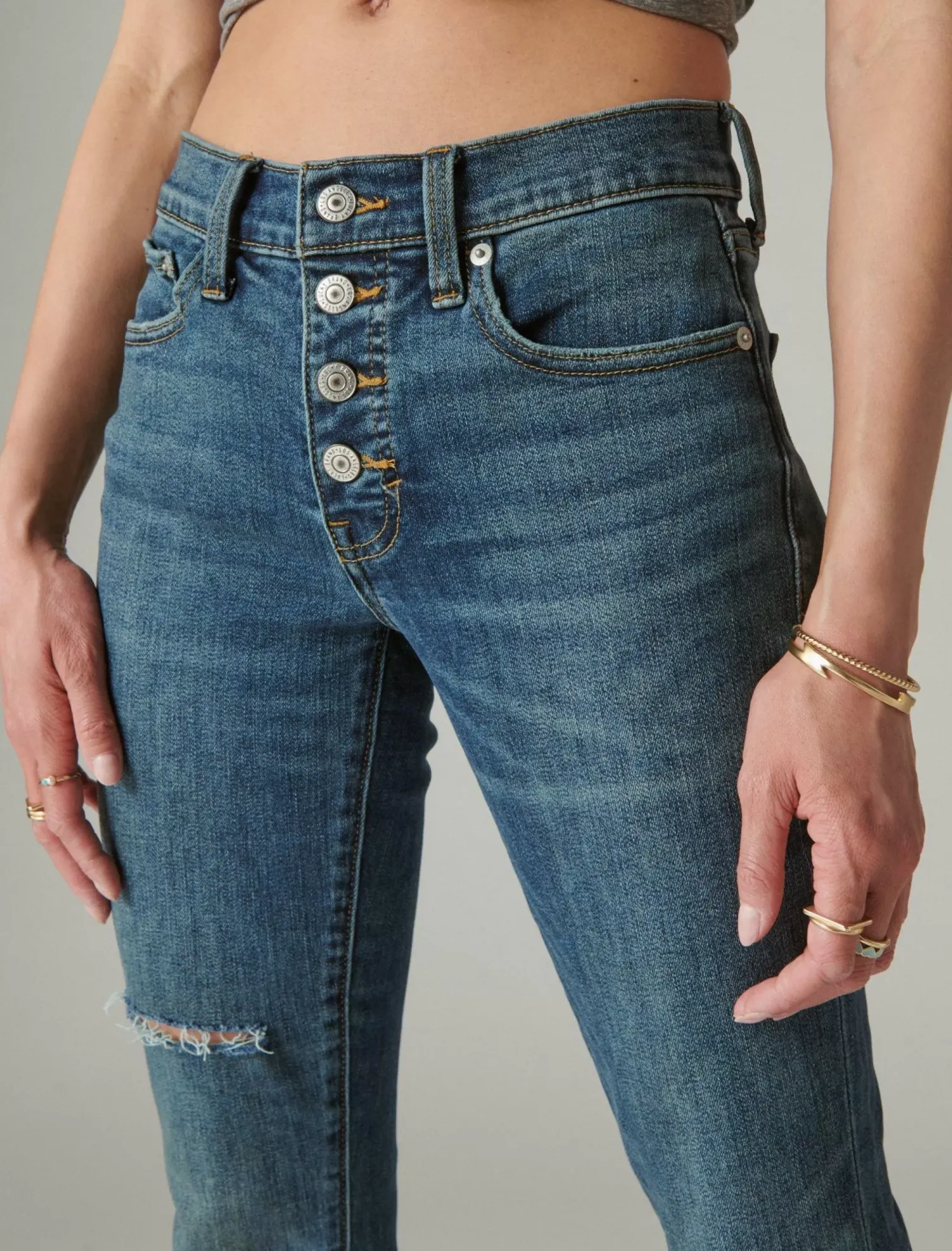 Lucky Brand mid rise ava skinny director dest*WOMEN|JEANS Jeans|Skinny