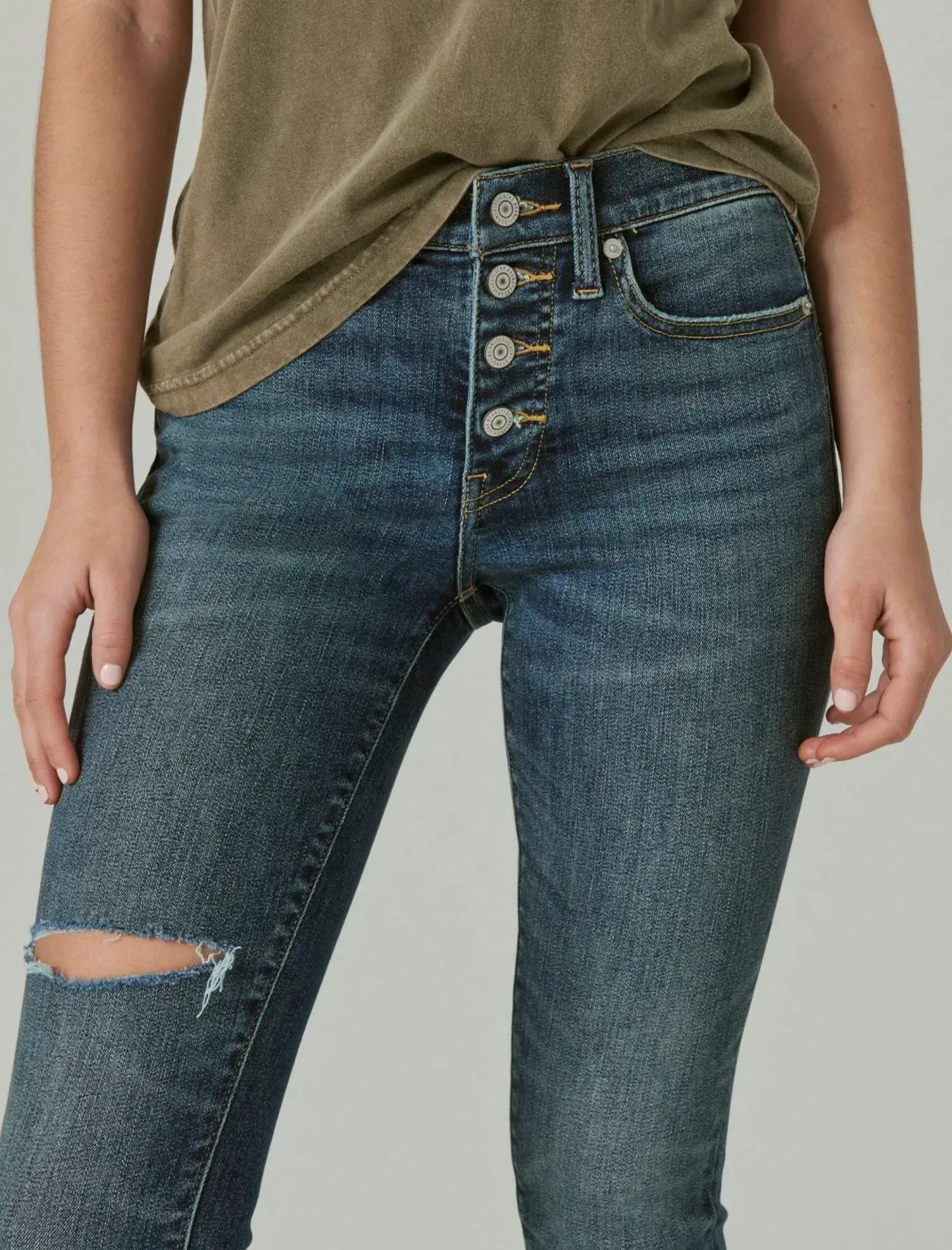 Lucky Brand mid rise ava skinny director dest*WOMEN|JEANS Jeans|Skinny