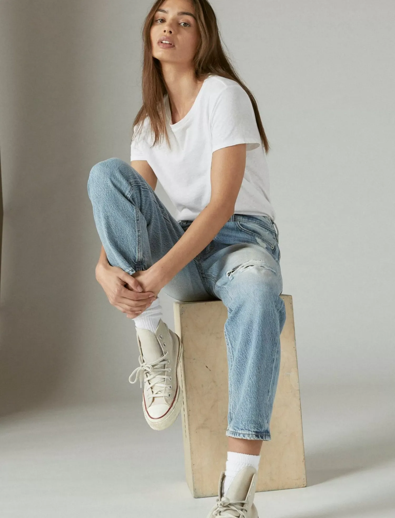 Lucky Brand mid rise boy jean red carpet dest*WOMEN|JEANS Jeans|Boyfriend