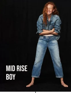 Lucky Brand mid rise boy jean red carpet dest*WOMEN|JEANS Jeans|Boyfriend
