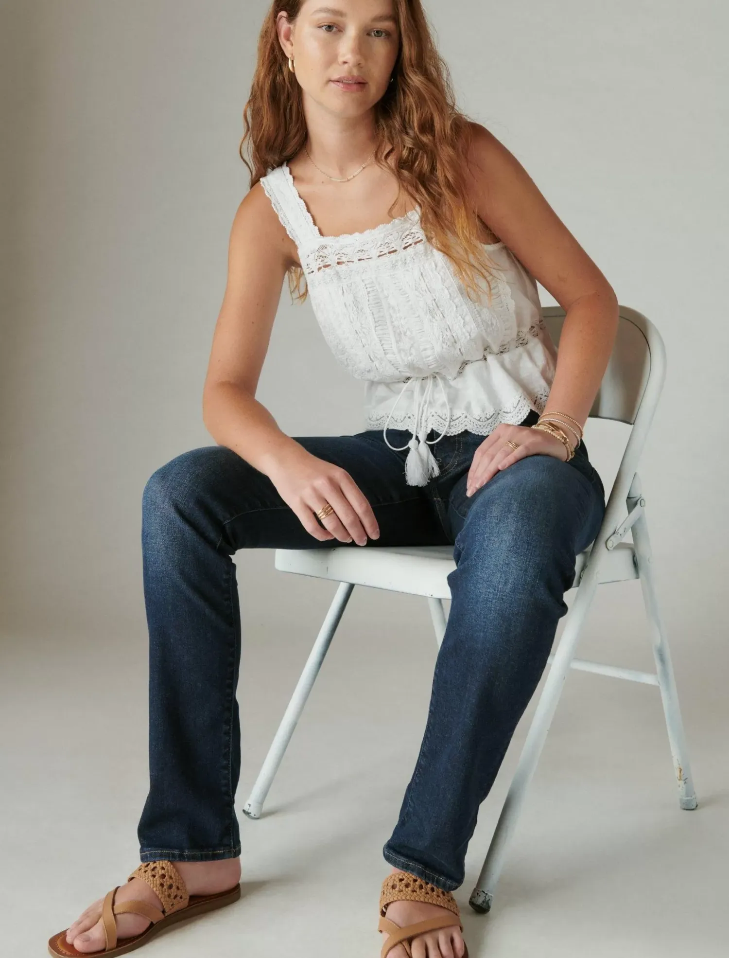 Lucky Brand mid rise sweet straight twilight blue*JEANS|WOMEN Straight|Jeans