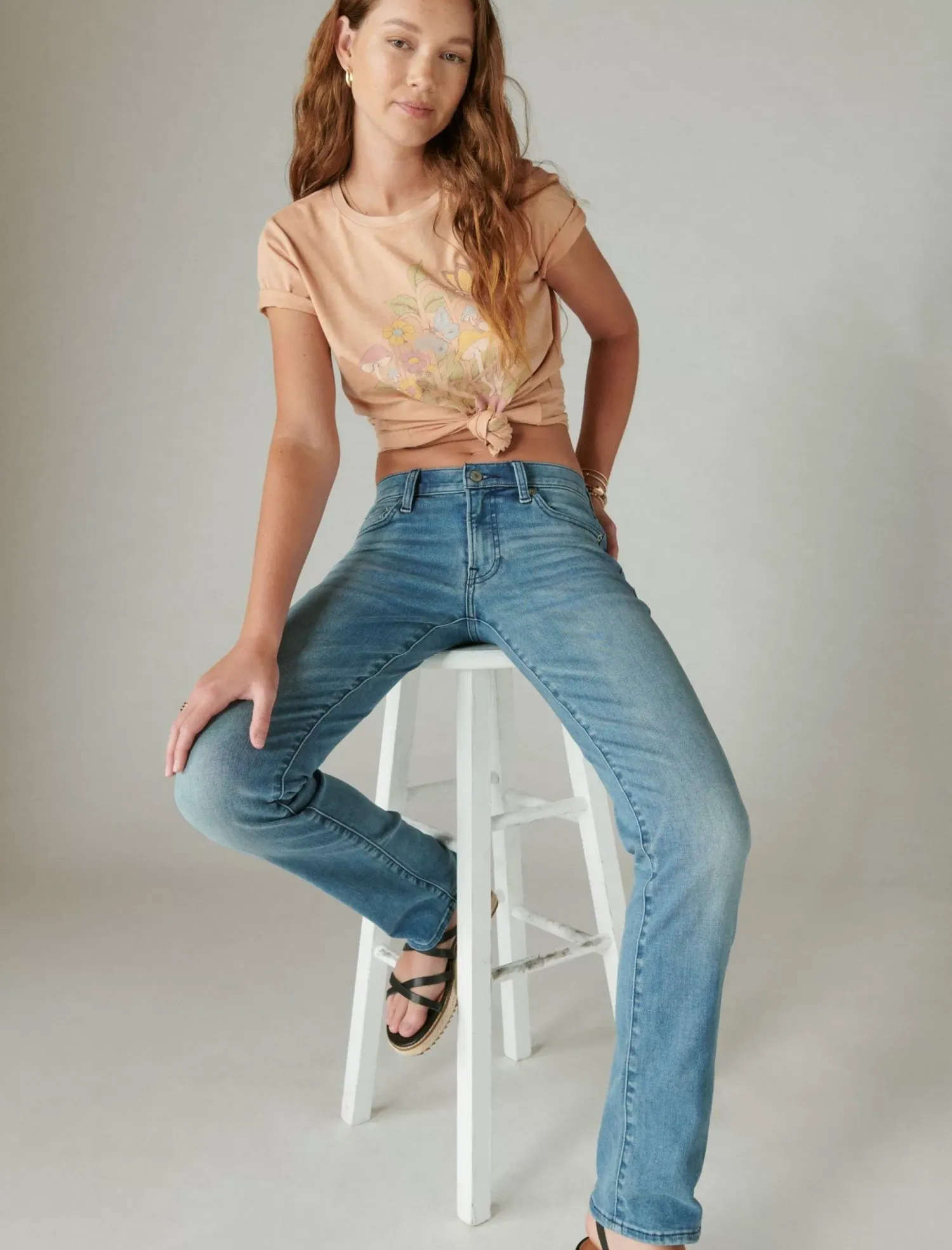Lucky Brand mid rise sweet straight glass mount*WOMEN|JEANS Jeans|Straight