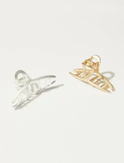 Lucky Brand mini loop metal claw clip gold*WOMEN Hair Accessories