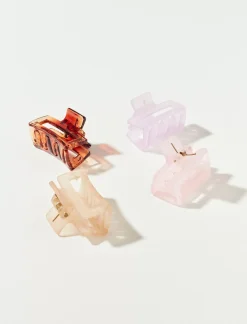 Lucky Brand mini rectangle claw set multi*WOMEN Hair Accessories