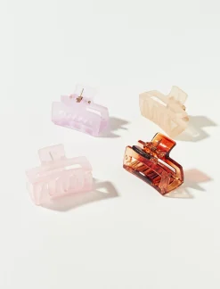 Lucky Brand mini rectangle claw set multi*WOMEN Hair Accessories