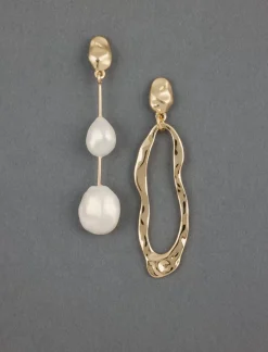 Lucky Brand mismatch earrings gold*WOMEN Jewelry