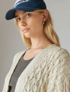 Lucky Brand mixed cable cardigan straw heather*WOMEN Sweaters & Sweatshirts